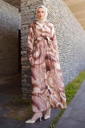 Patterned Hijab Dress