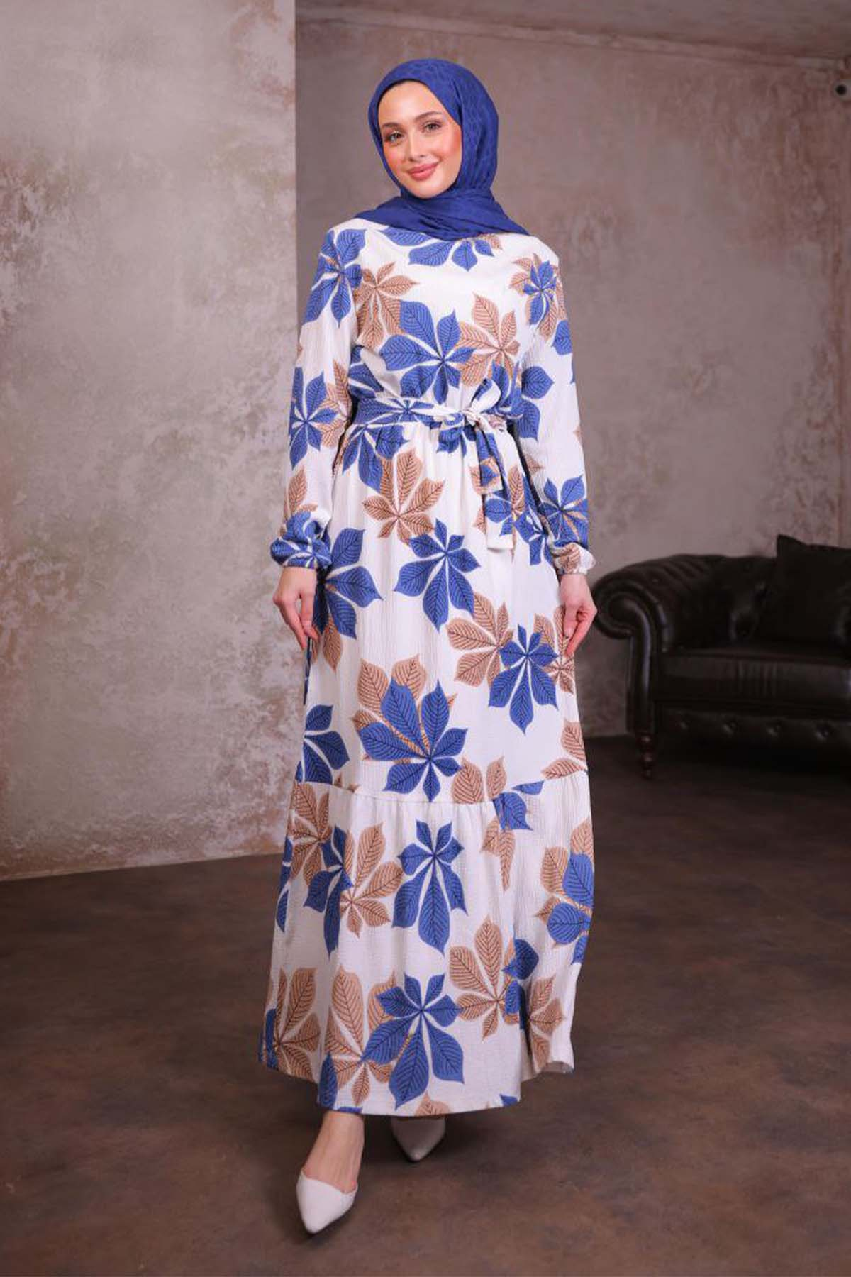 Patterned Hijab Dress
