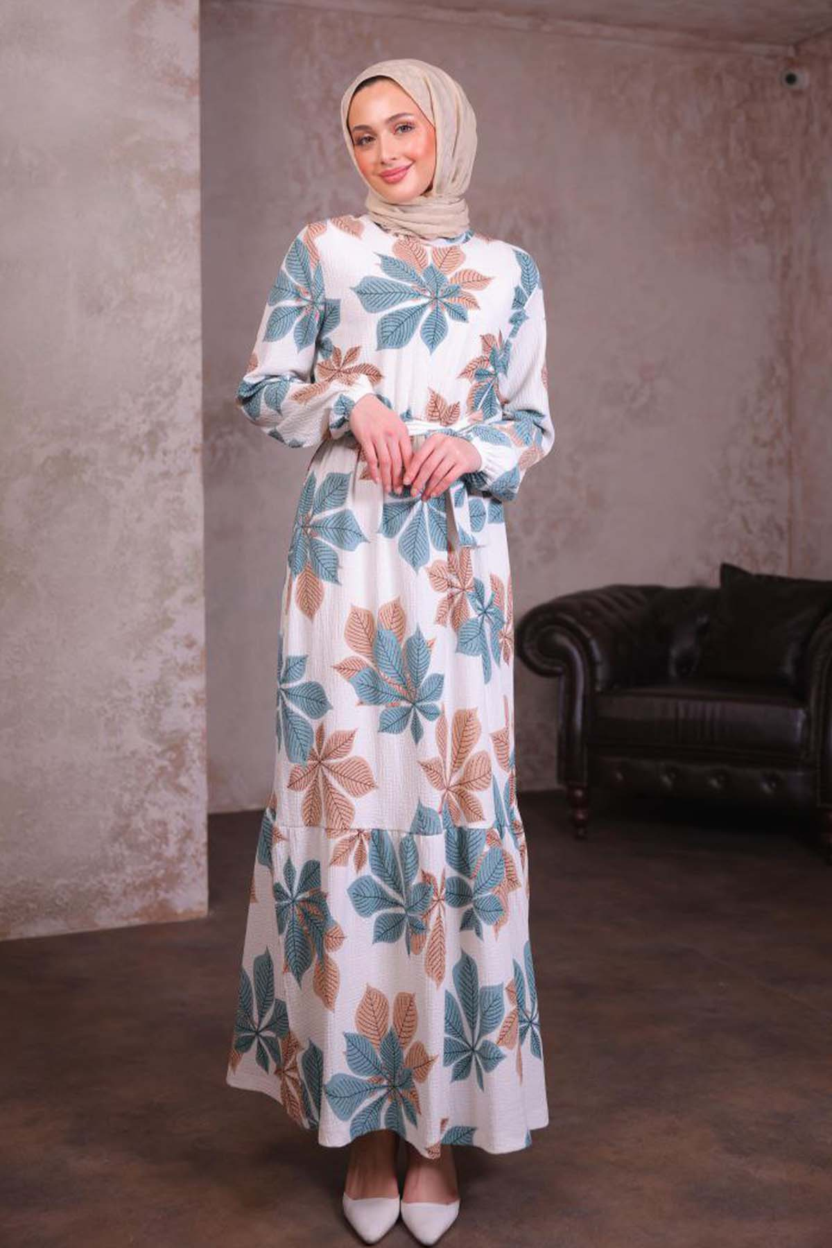 Patterned Hijab Dress