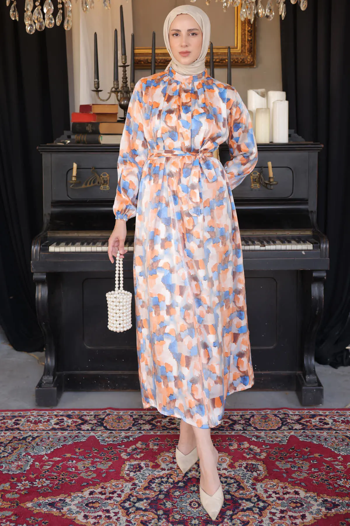 Patterned Hijab Dress