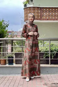 Patterned Hijab Dress