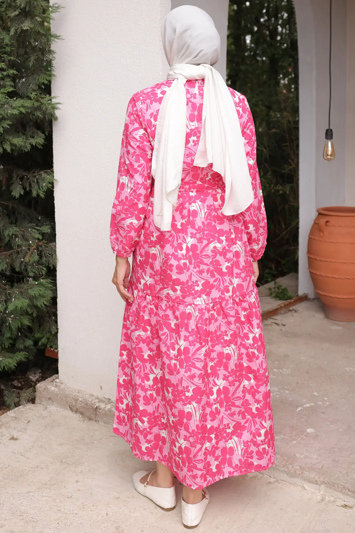 Patterned Hijab Dress-detail