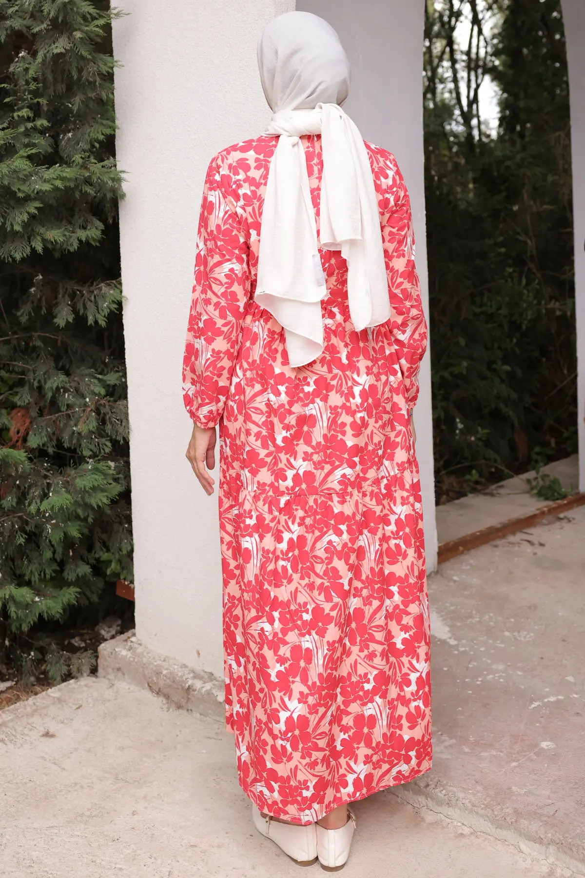 Patterned Hijab Dress-detail