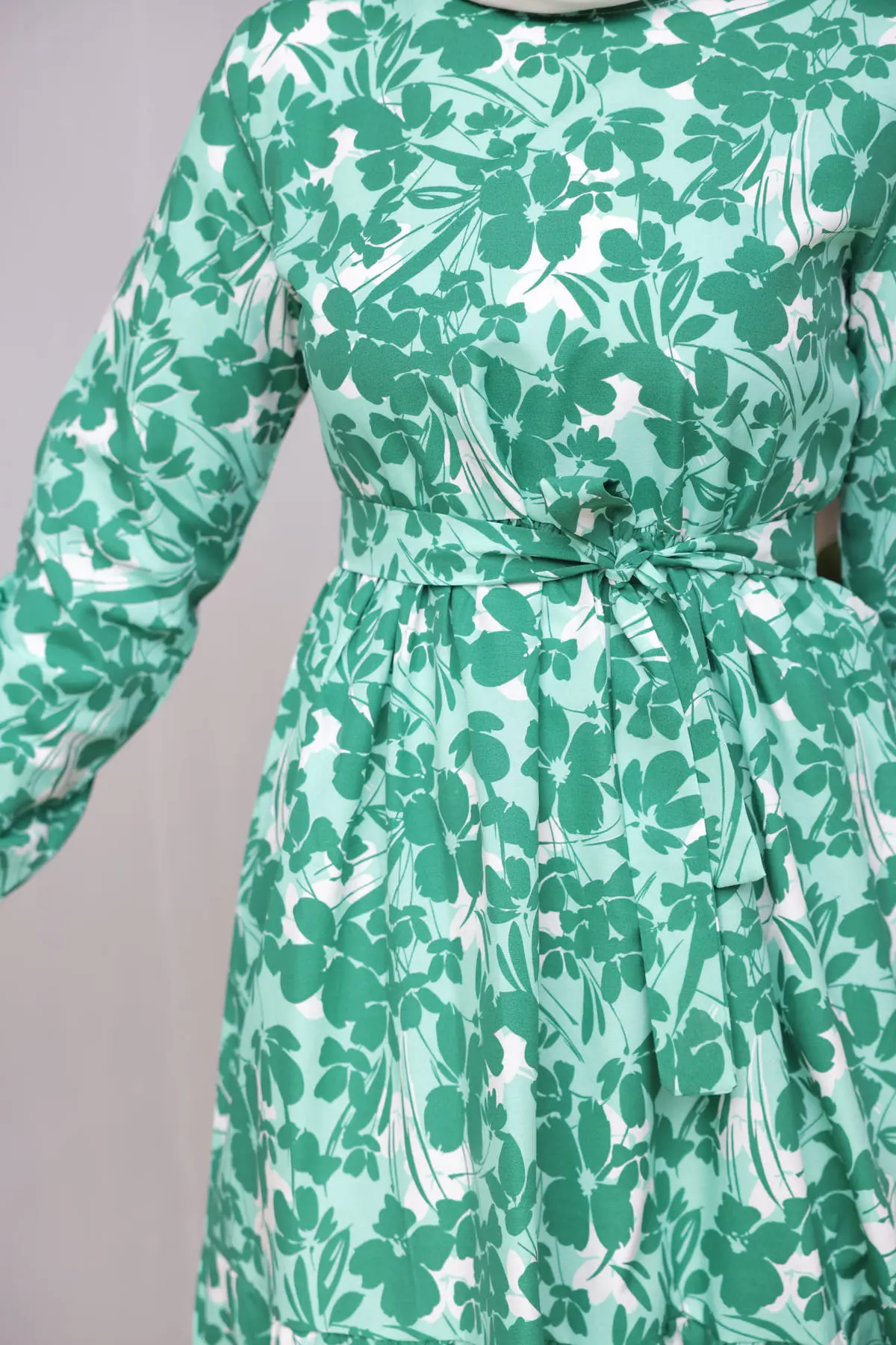 Patterned Hijab Dress-detail