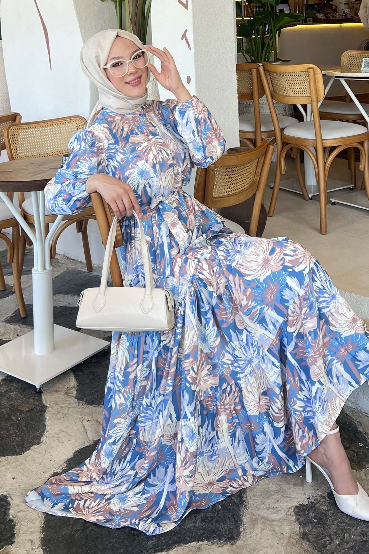 Patterned Hijab Dress