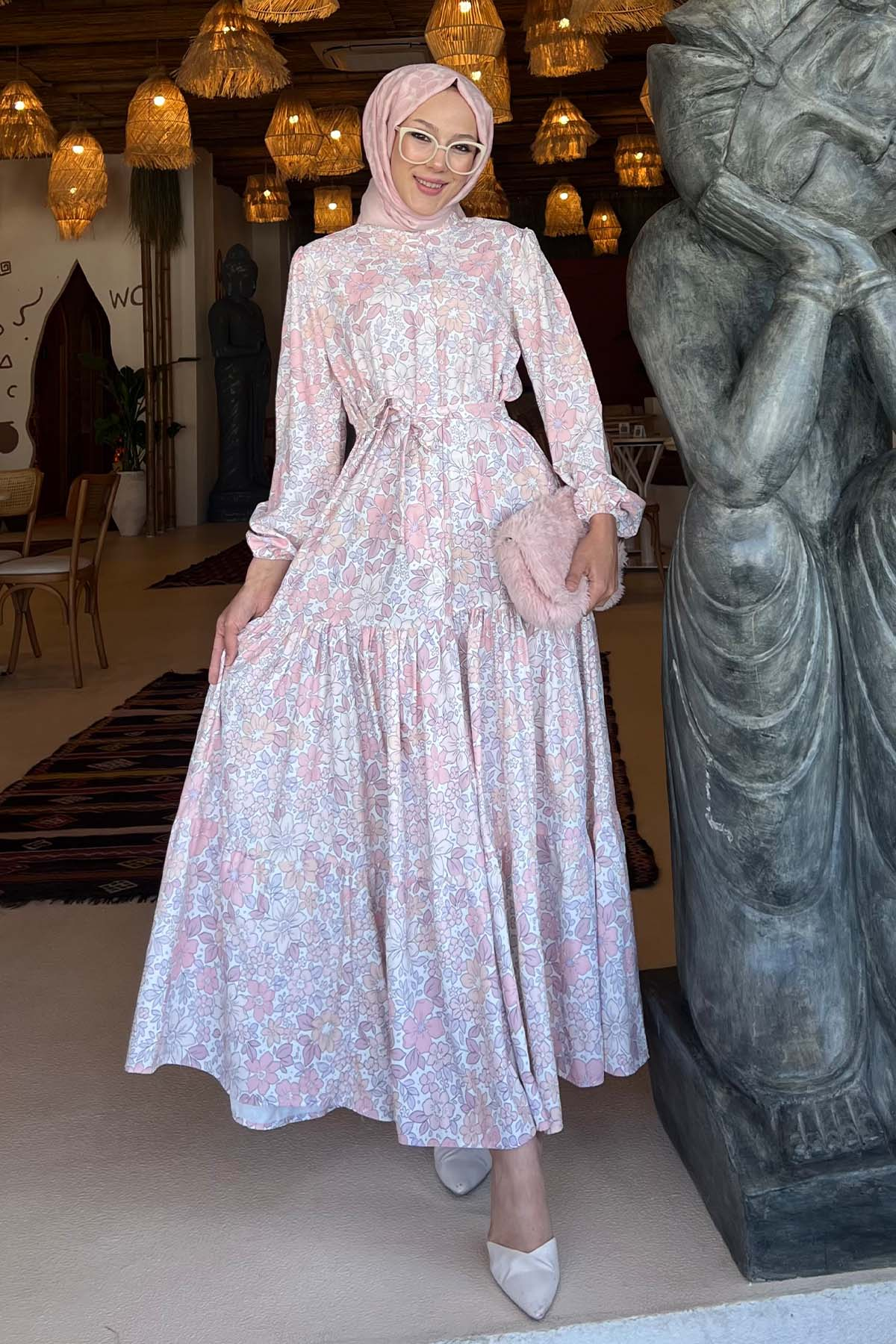 Patterned Hijab Dress