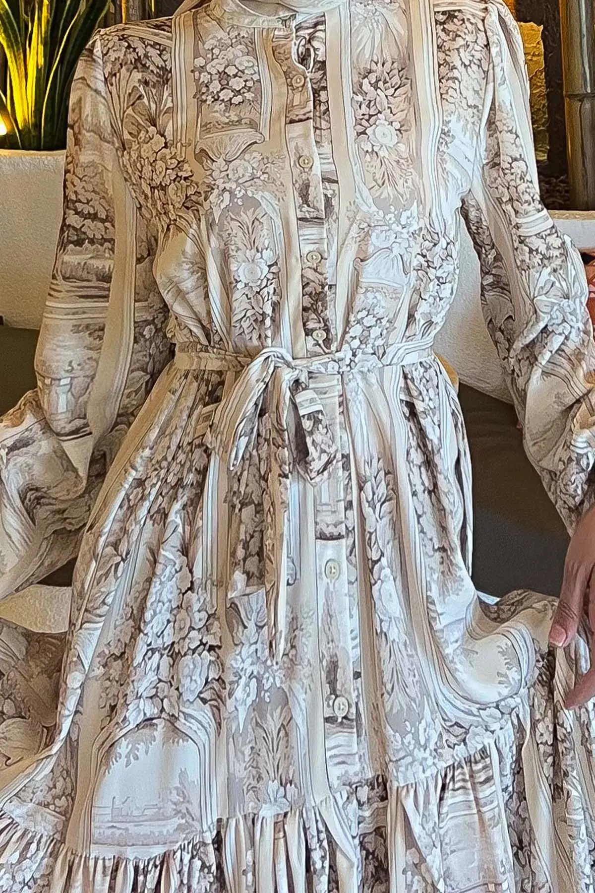 Patterned Hijab Dress-detail