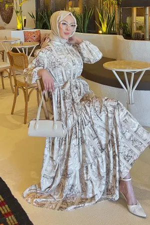 Patterned Hijab Dress