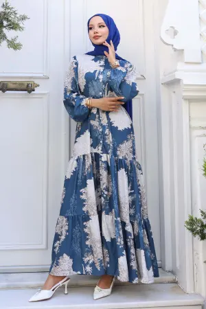 Patterned Hijab Dress
