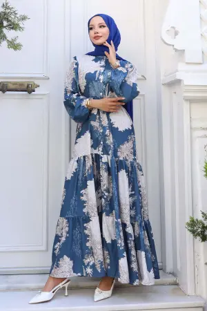 Patterned Hijab Dress