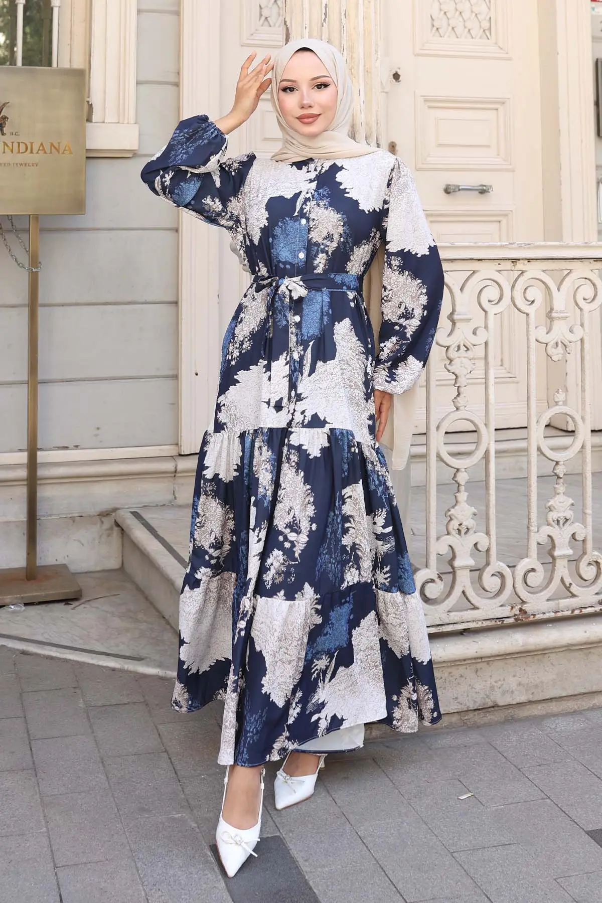 Patterned Hijab Dress-detail