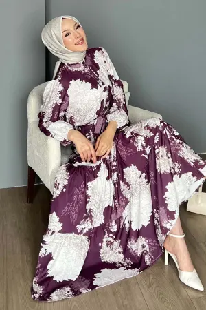 Patterned Hijab Dress