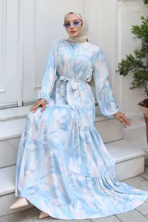 Patterned Hijab Dress