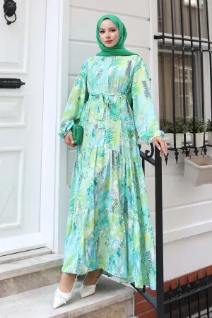 Patterned Hijab Dress