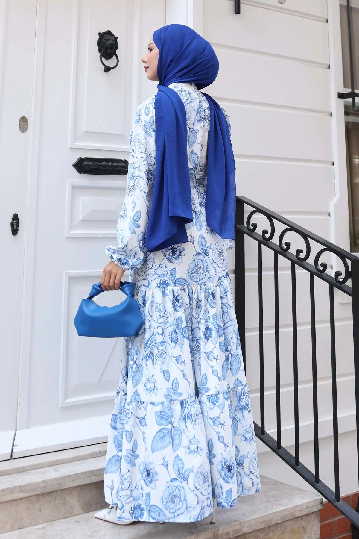 Patterned Hijab Dress-detail