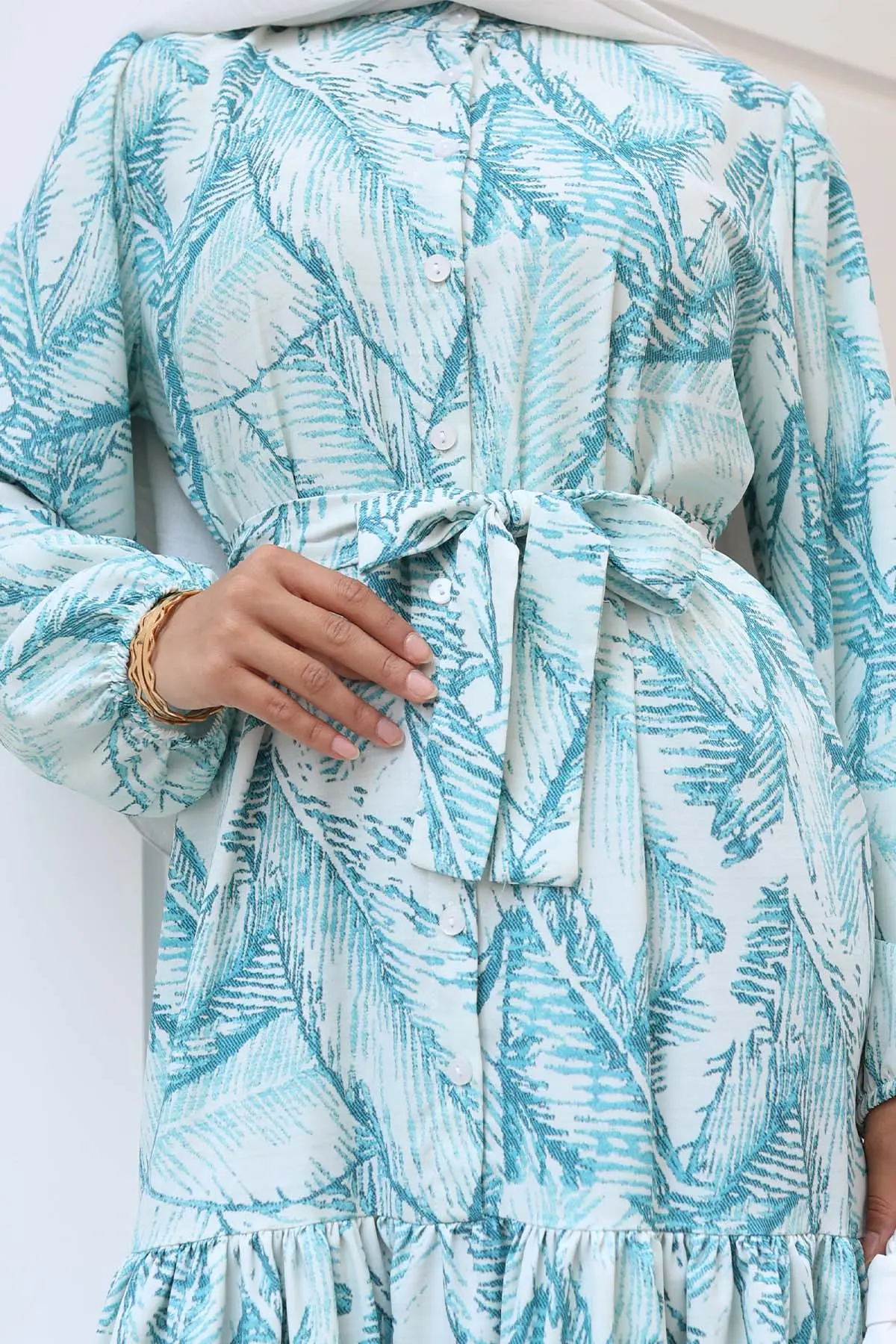 Patterned Hijab Dress-detail