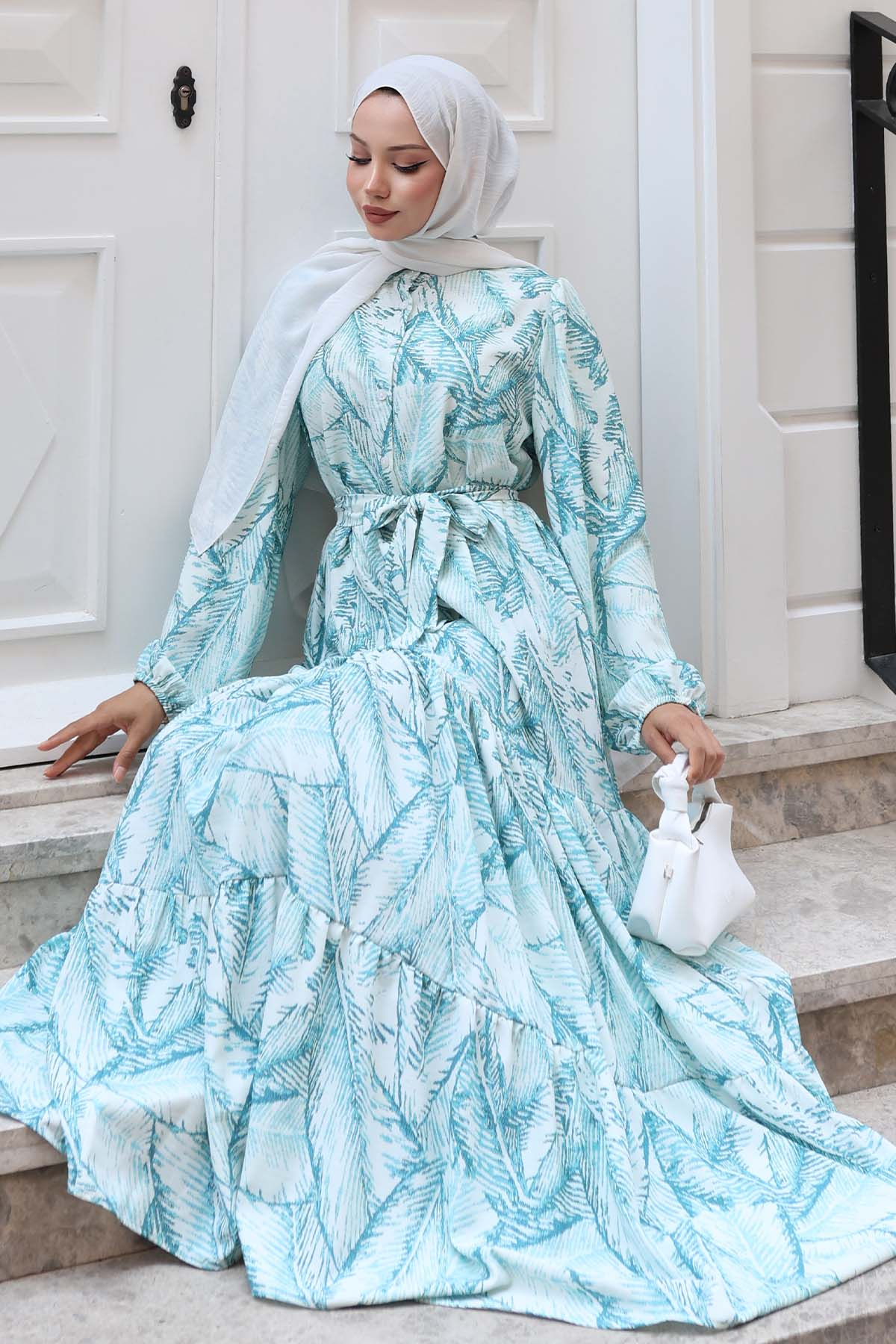 Patterned Hijab Dress