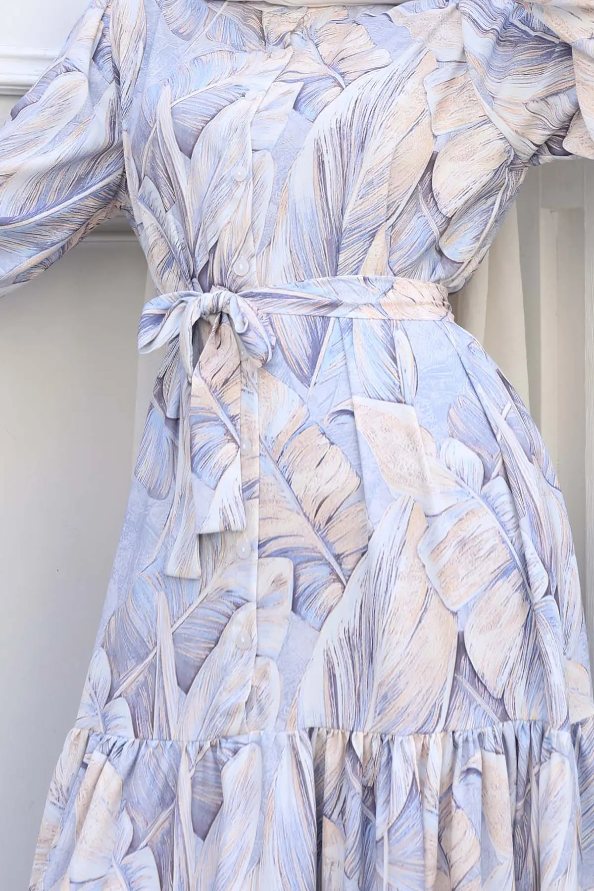 Patterned Hijab Dress-detail