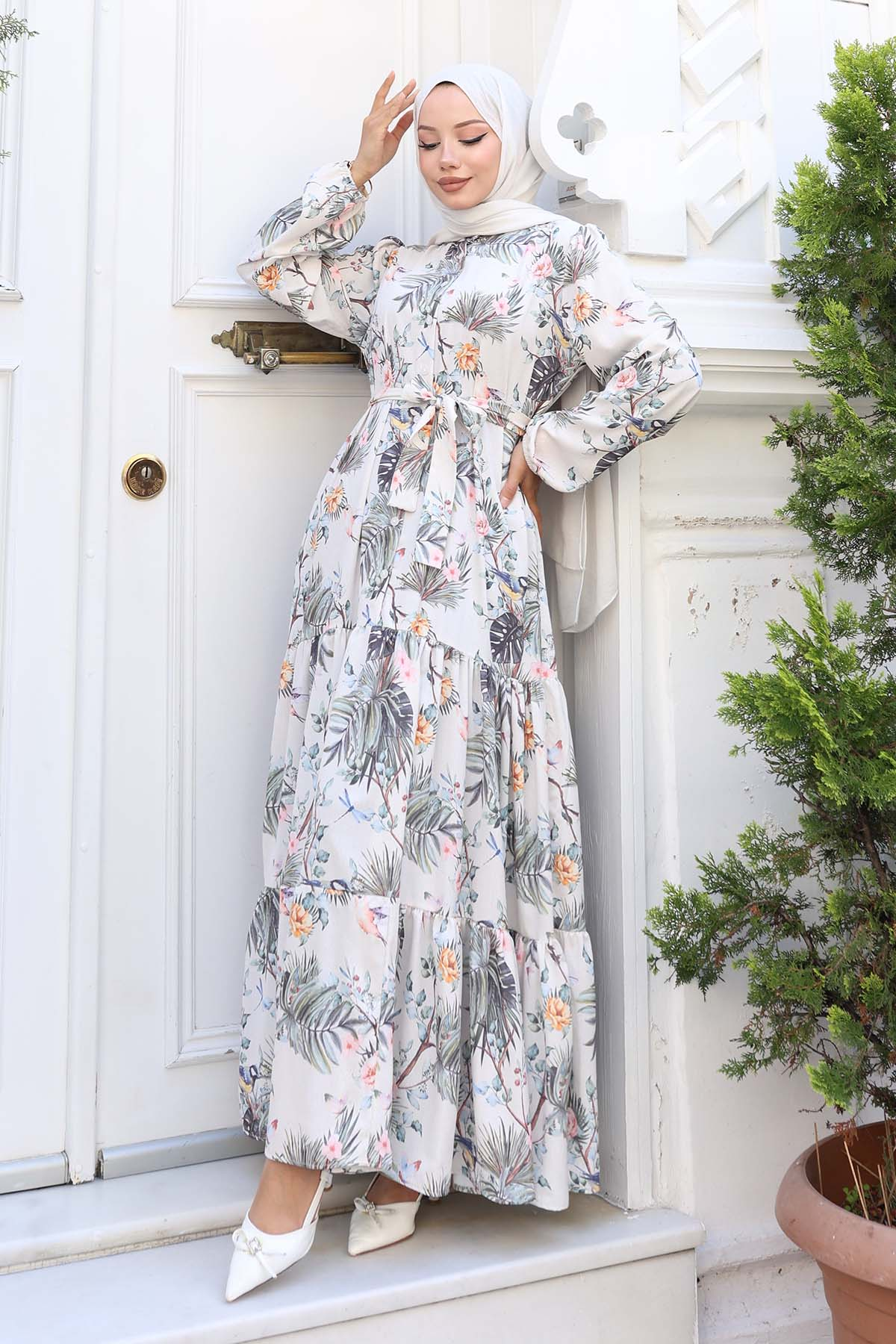 Patterned Hijab Dress