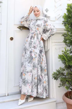 Patterned Hijab Dress