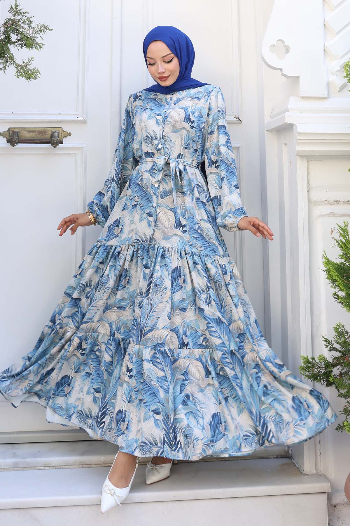 Patterned Hijab Dress