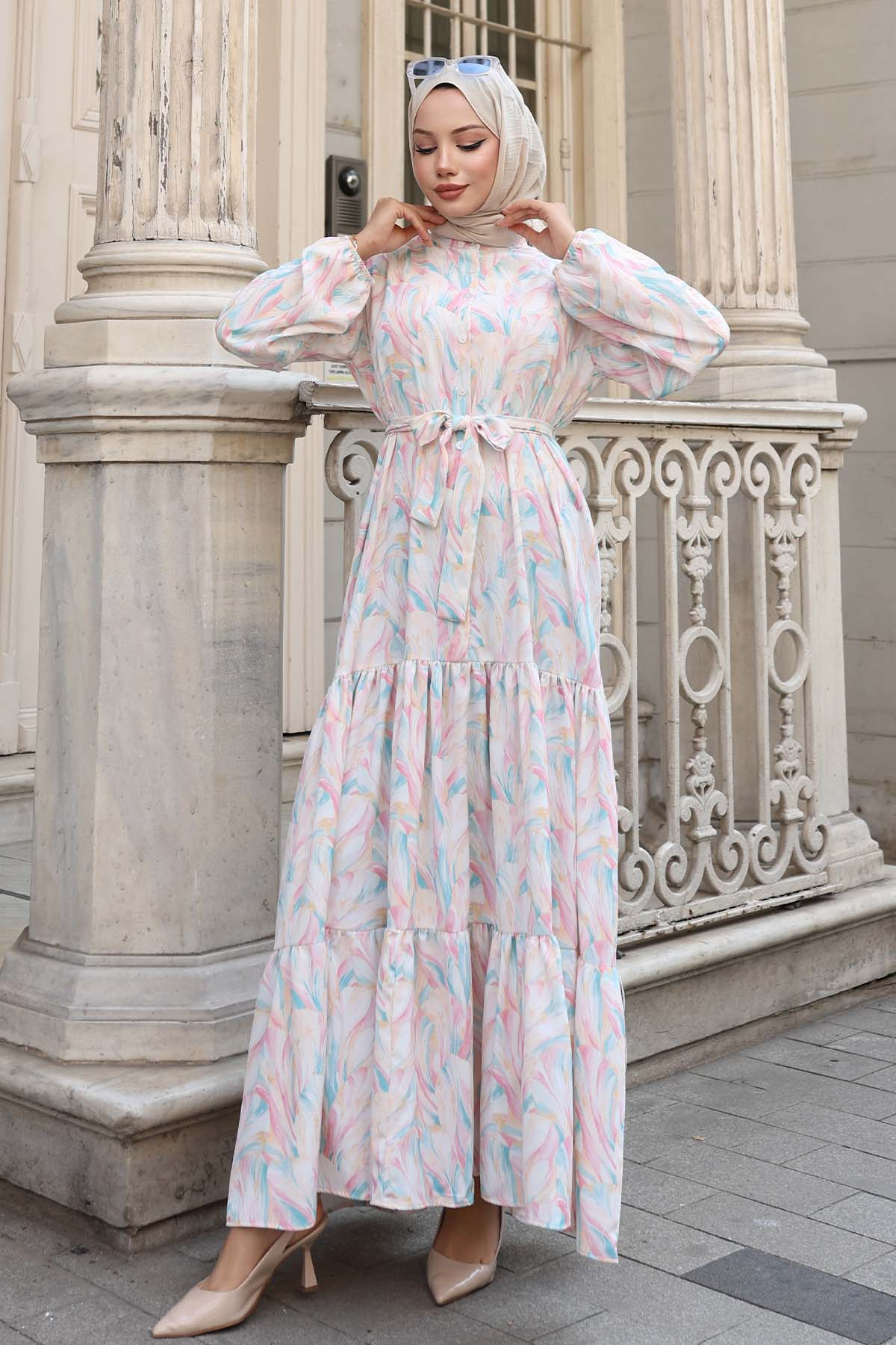 Patterned Hijab Dress