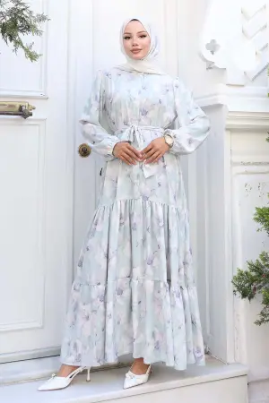 Patterned Hijab Dress