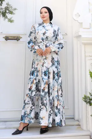Patterned Hijab Dress