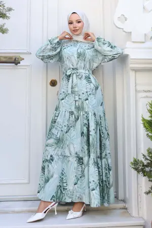 Patterned Hijab Dress