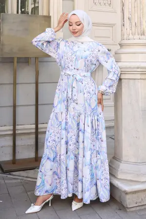 Patterned Hijab Dress