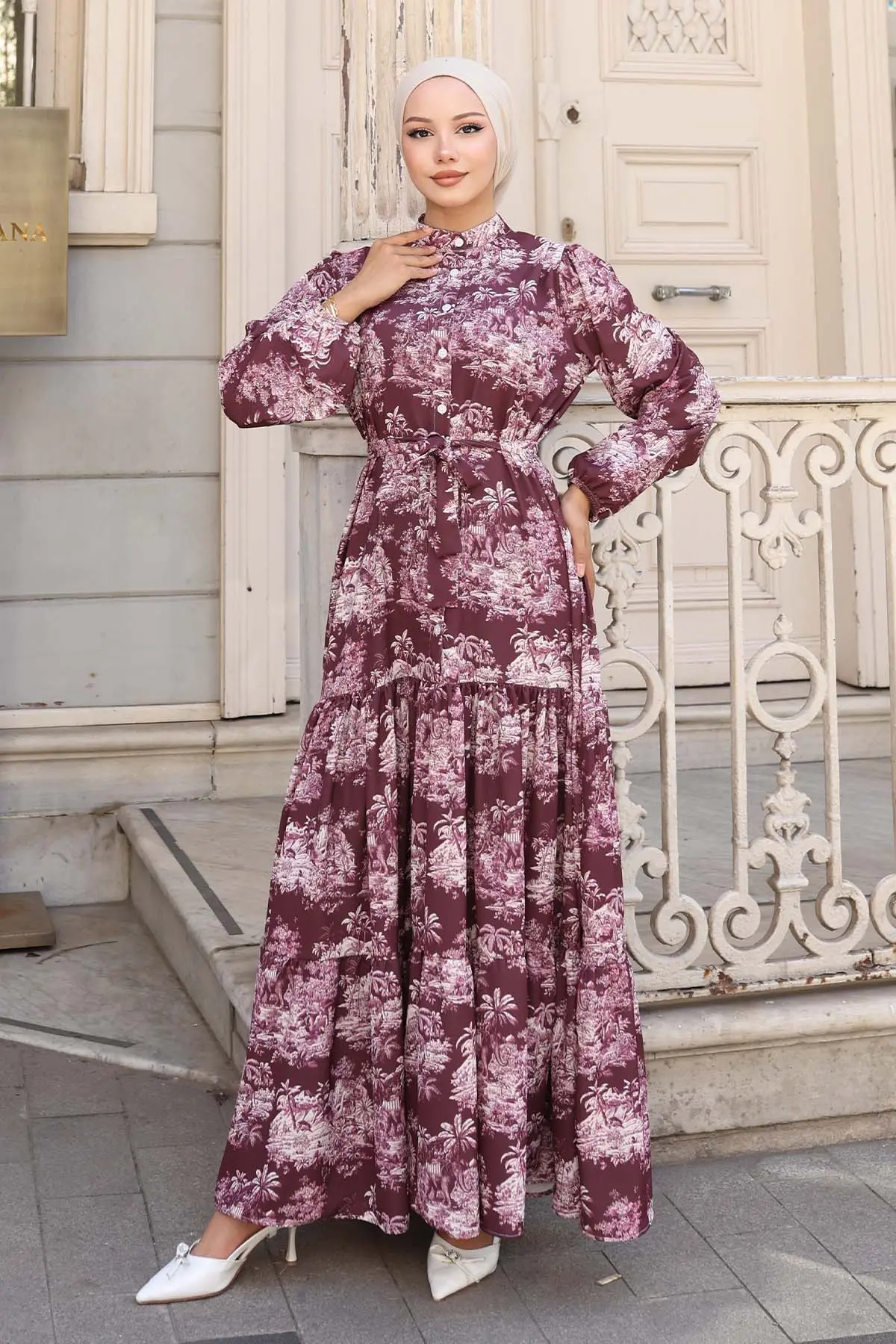 Patterned Hijab Dress