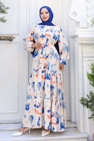 Patterned Hijab Dress