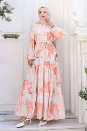 Patterned Hijab Dress