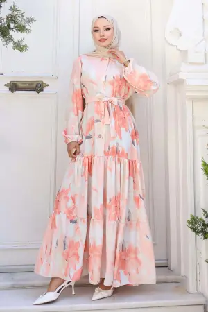 Patterned Hijab Dress