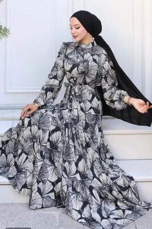 Patterned Hijab Dress