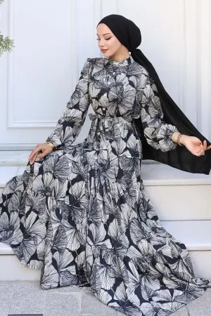 Patterned Hijab Dress