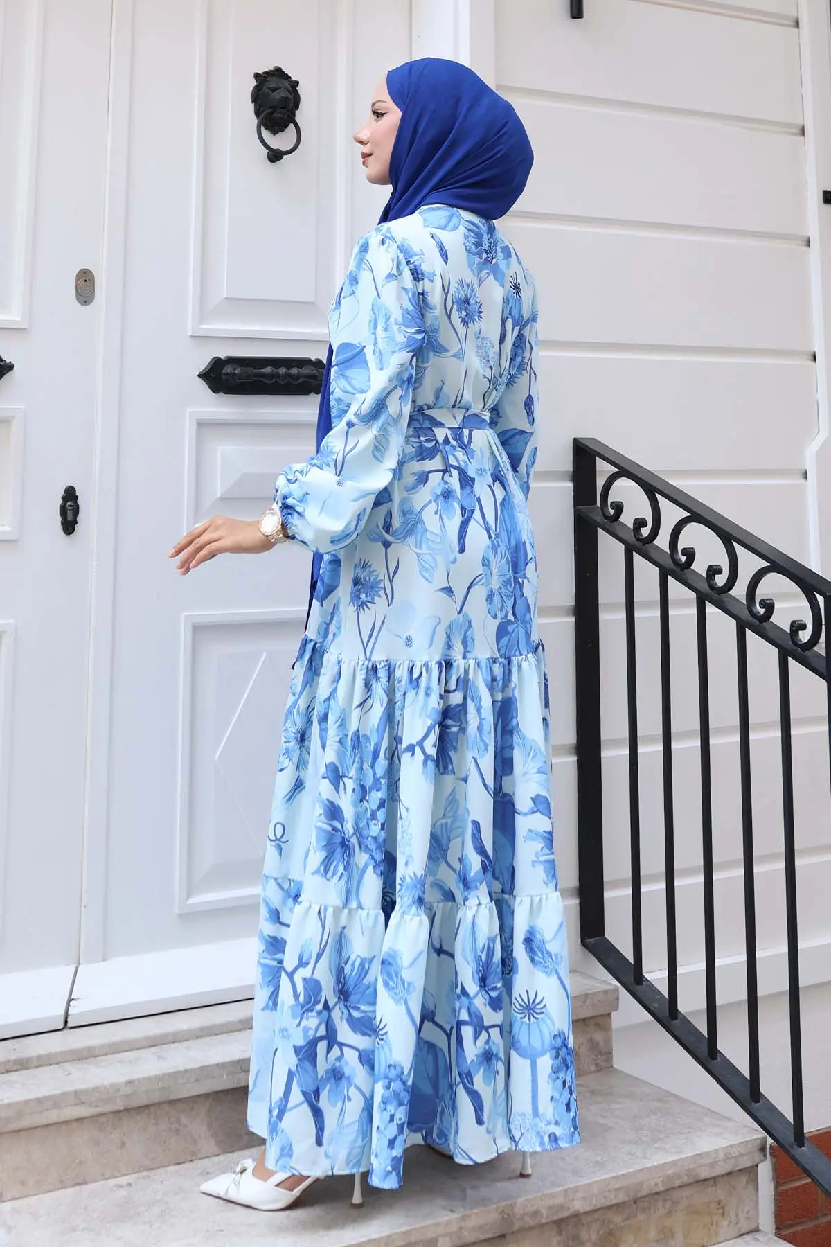 Patterned Hijab Dress-detail