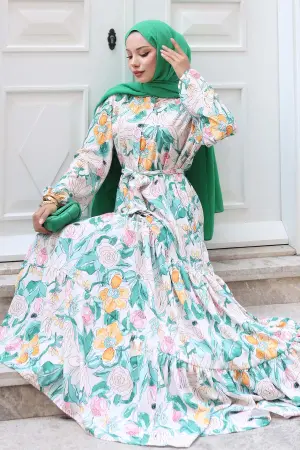 Patterned Hijab Dress