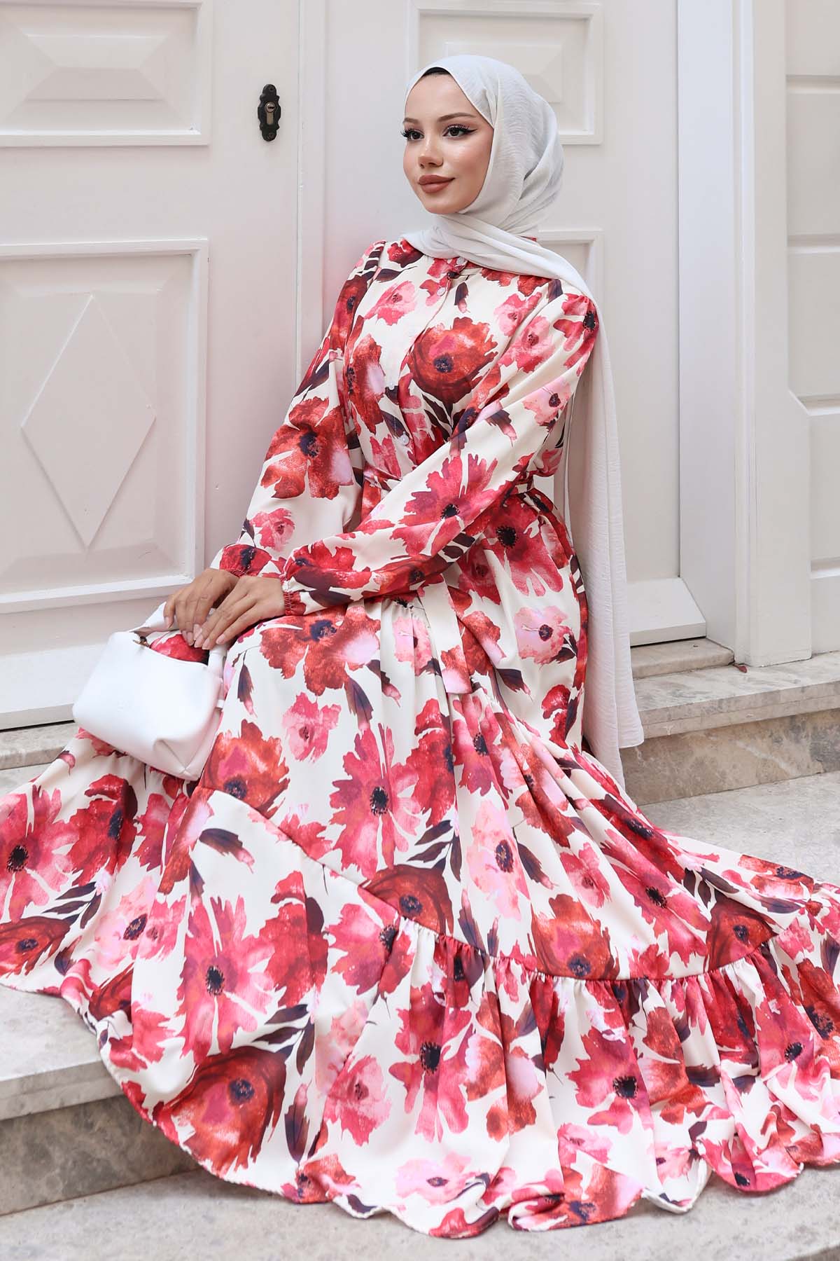 Patterned Hijab Dress