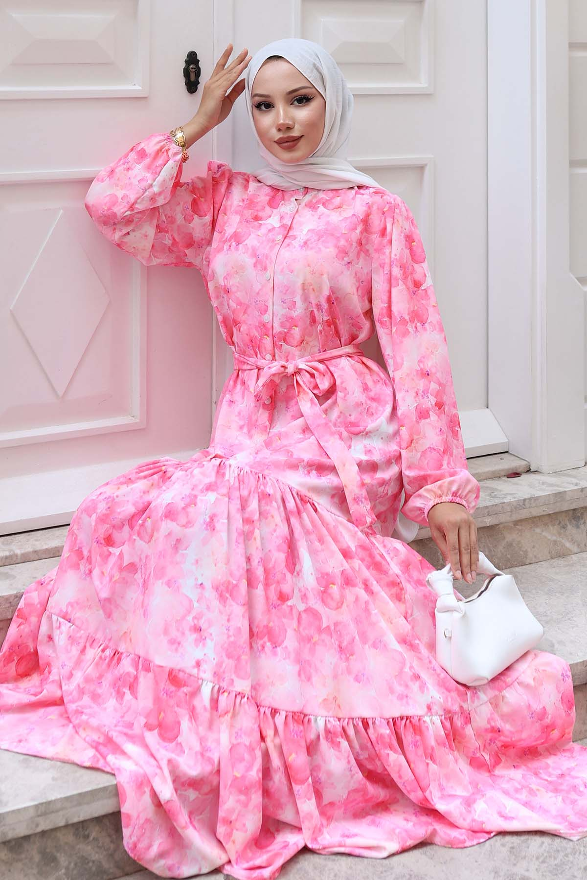 Patterned Hijab Dress