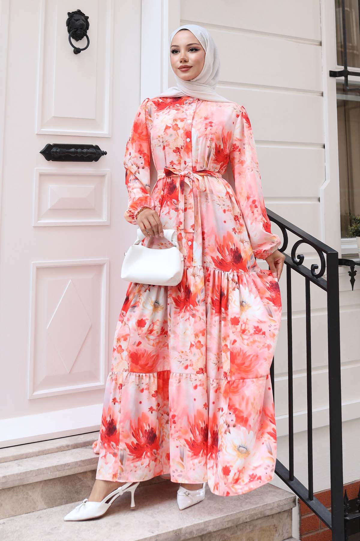 Patterned Hijab Dress