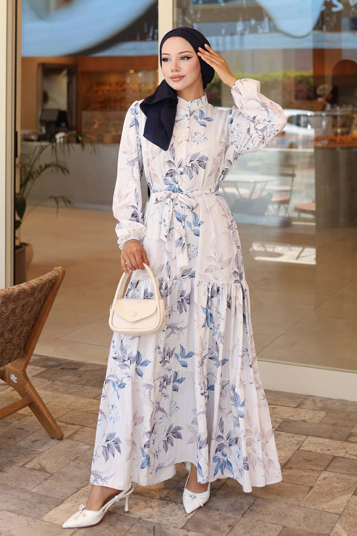 Patterned Hijab Dress