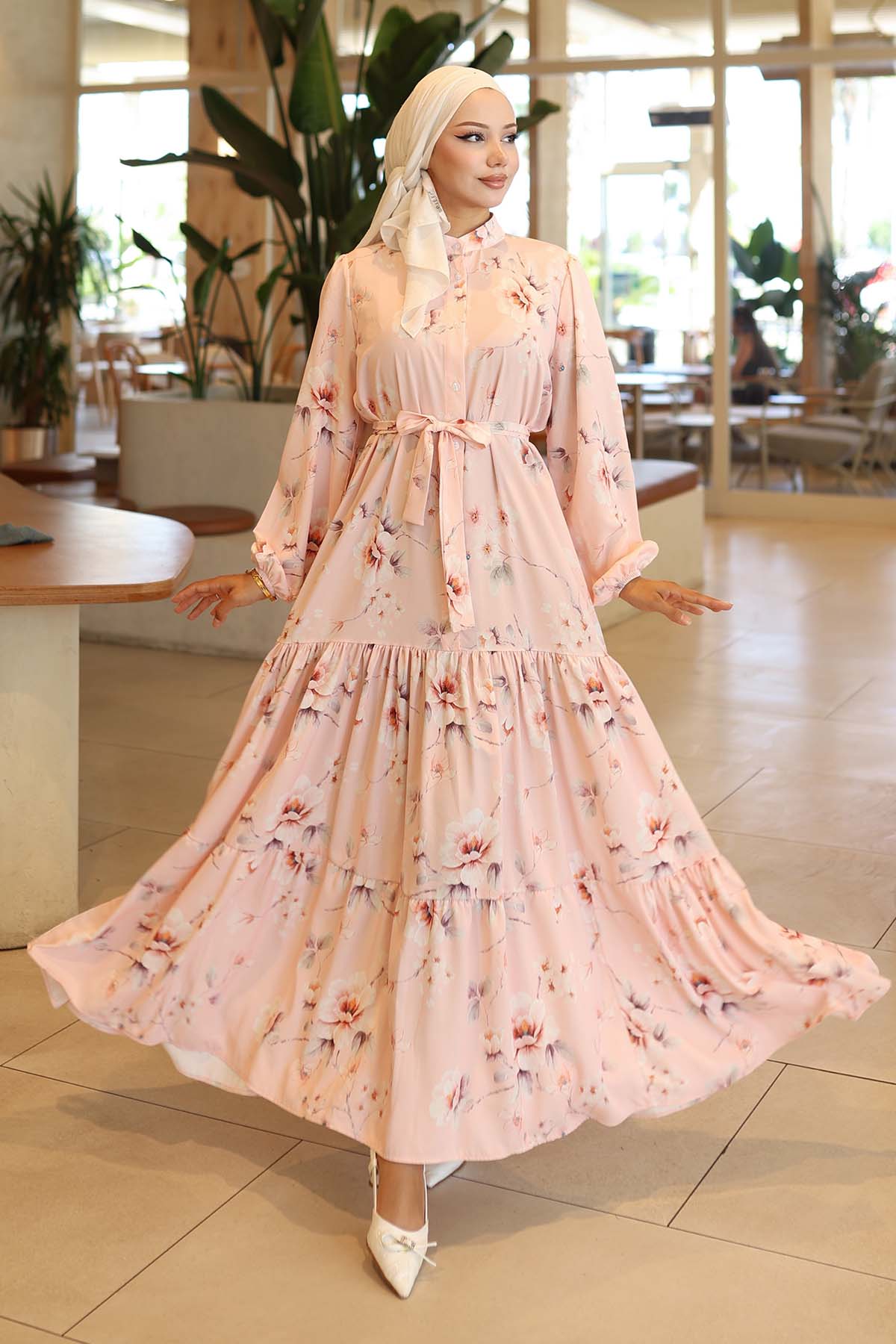 Patterned Hijab Dress