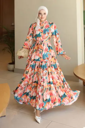 Patterned Hijab Dress