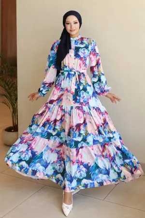 Patterned Hijab Dress