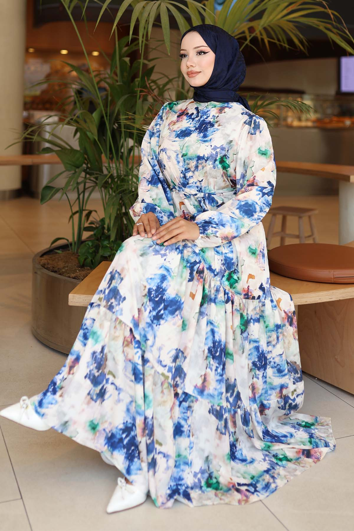 Patterned Hijab Dress