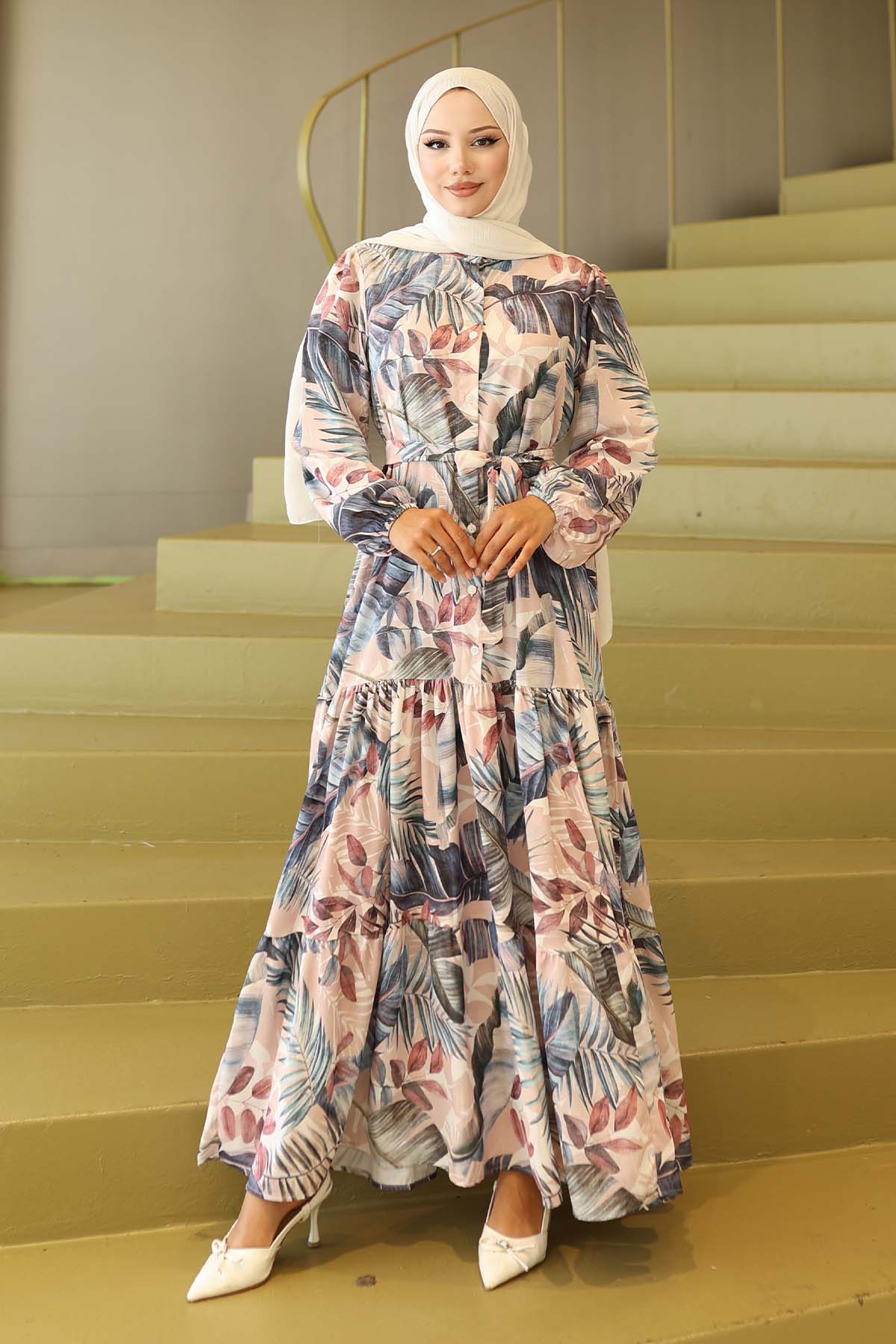 Patterned Hijab Dress