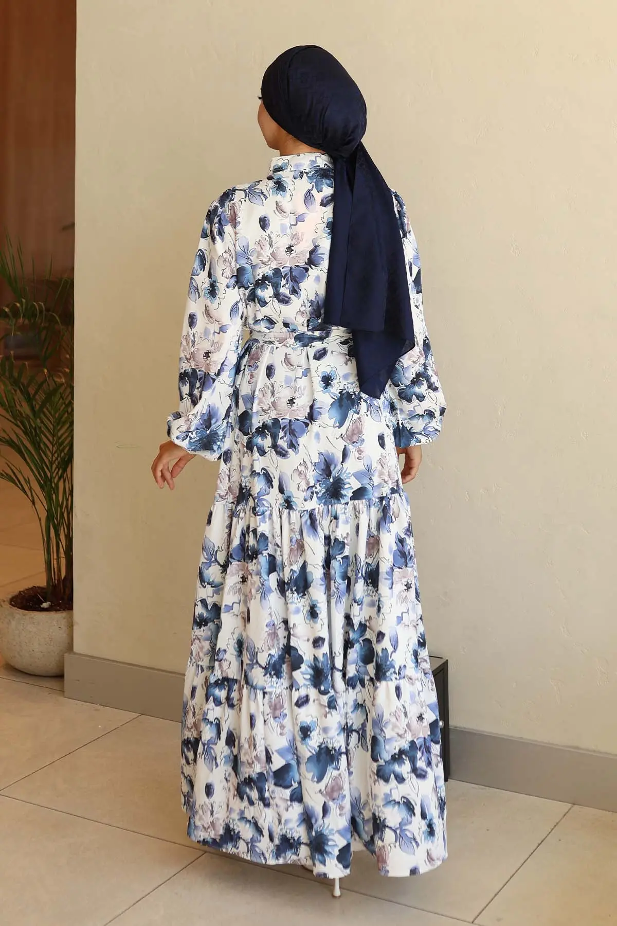 Patterned Hijab Dress-detail