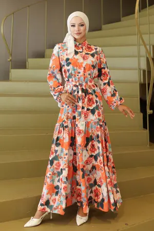 Patterned Hijab Dress