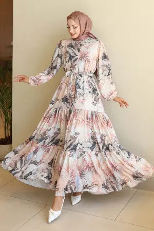 Patterned Hijab Dress